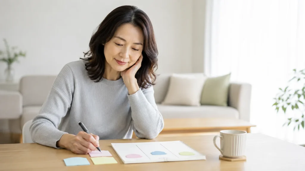 透析室の条件を3列で整理する看護師