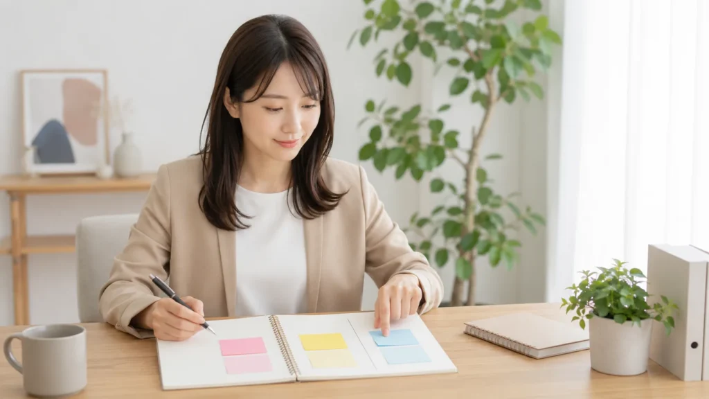 外来転職の質問リストを準備する看護師