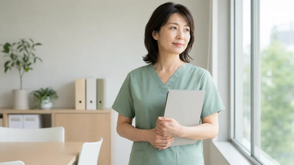 一人配置時の相談先と支援を確認する看護師