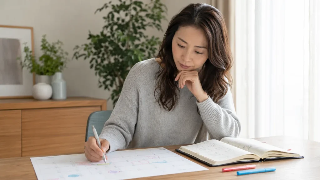 転職面談の質問リストを準備する看護師